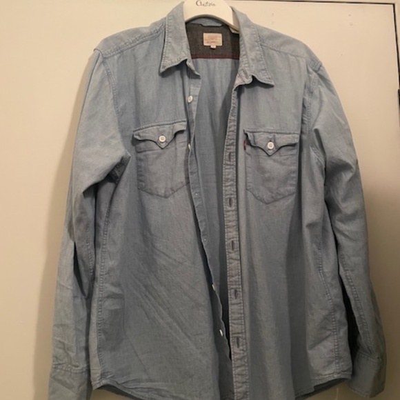 Levi's Button Down Shirt Light Blue - Picture 5 of 5